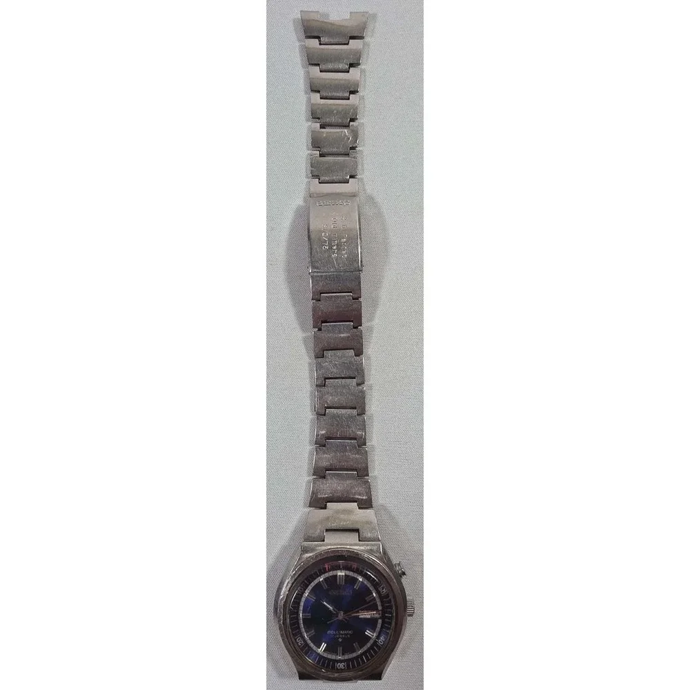 Vintage Seiko Bell-Matic Automatic Blue Alarm Watch Running - SD Padres Engraved